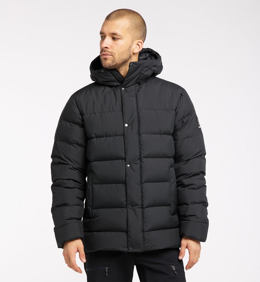 Haglöfs Mens Näs Down Jacket Black New Zealand 64250DUEO